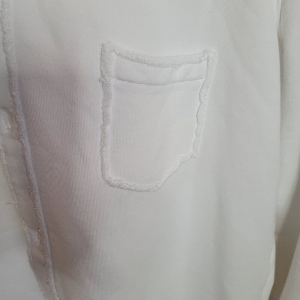 Frank & Eileen - Eileen Sweatshirt Button- Up in White - Picture 6 of 12